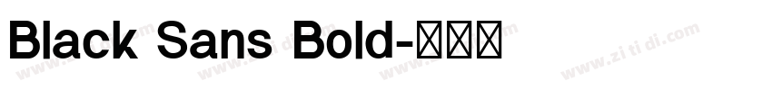 Black Sans Bold字体转换